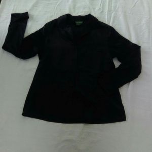 RALPH LAUREN  black silk blouse